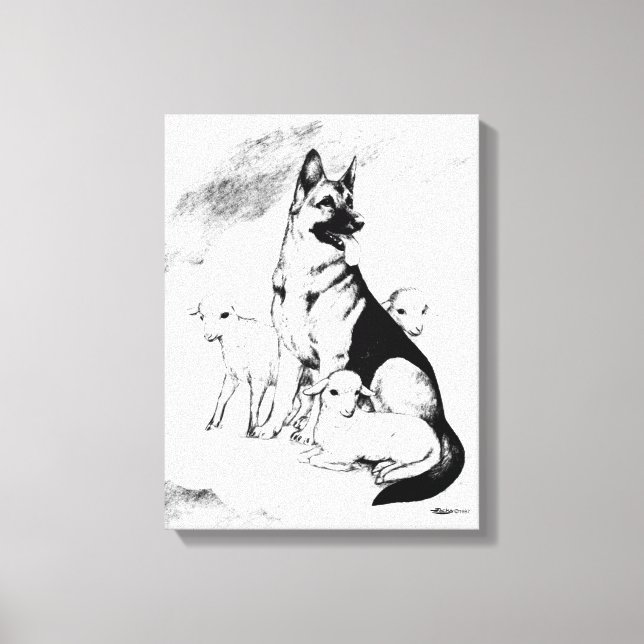 Hund himlen, masterlåset canvastryck (Framsida)