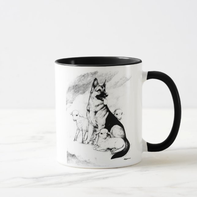 Hund himlen, masterlåset mugg (Höger)