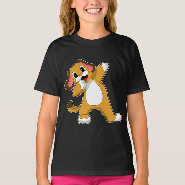 Hund Hip hop Dance T Shirt (Framsida)