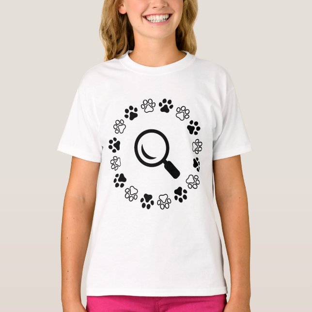 Hund,hitta puffa t shirt (Framsida)