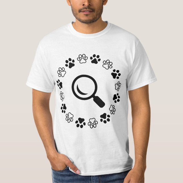 Hund,hitta puffa t shirt (Framsida)