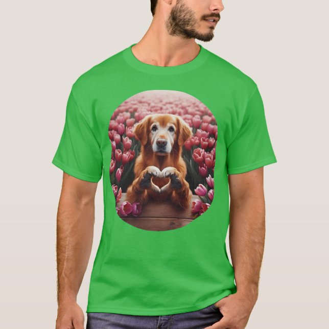HUND Hjarta T Shirt (Framsida)