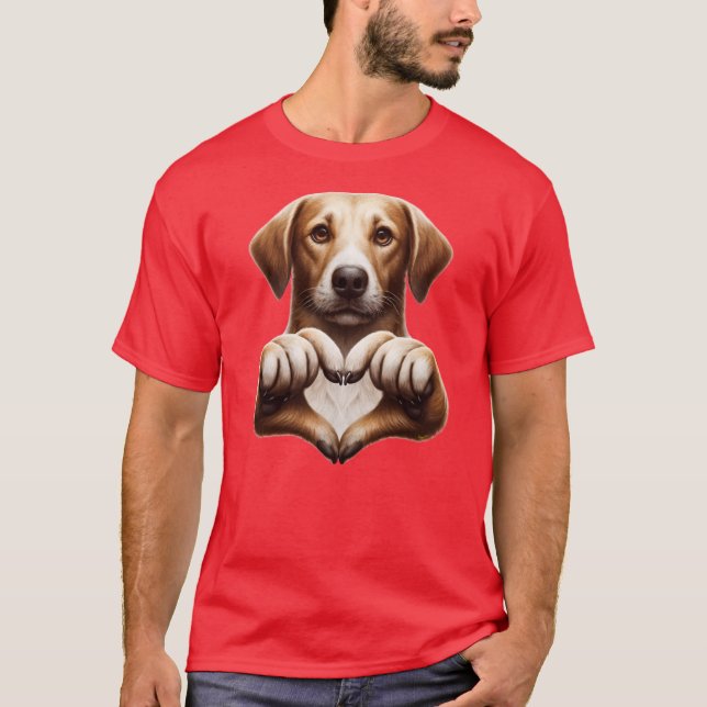 HUND Hjarta T Shirt (Framsida)