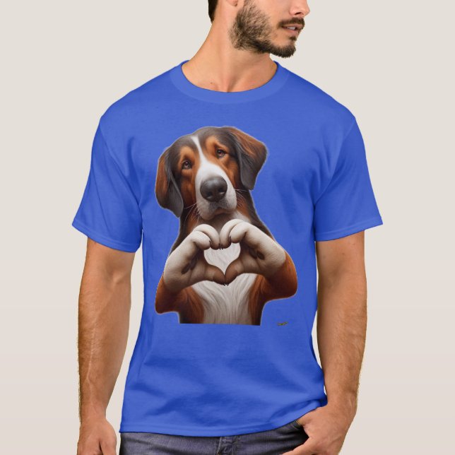 HUND Hjarta T Shirt (Framsida)