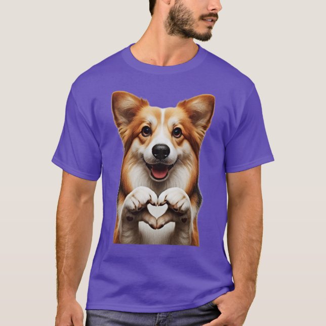 HUND Hjarta T Shirt (Framsida)