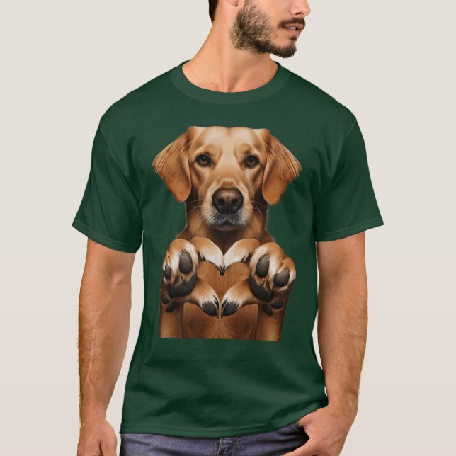 HUND Hjarta T Shirt (Framsida)