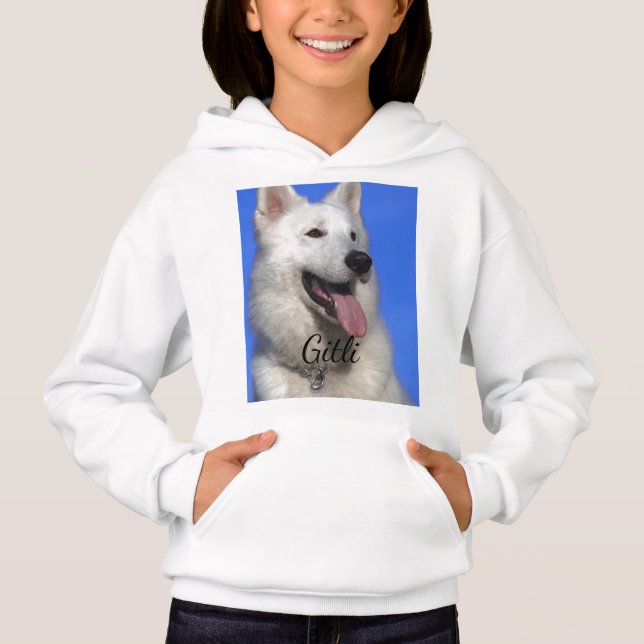Hund Hoodie T Shirt (Framsida)