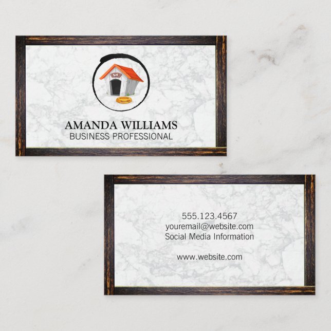 Hund House | AFFÄRSKORTET GRÄNS Visitkort (Fram/baksida)