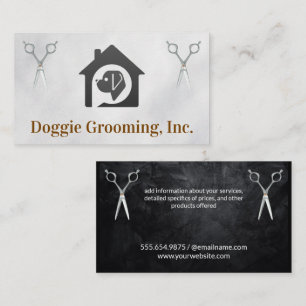 Hund House and Scissors Groomer Trainer Visitkort