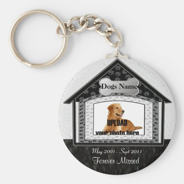 Hund House Pet Memorial Nyckelring (Framsidan)