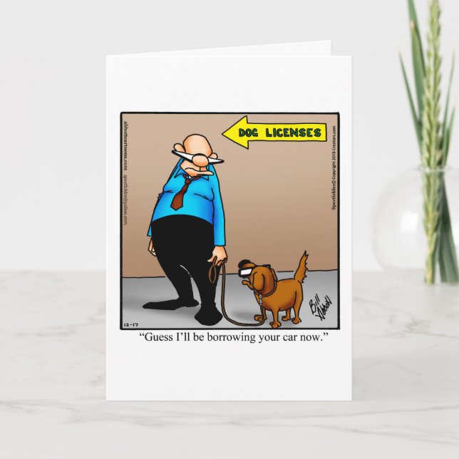 Hund Humor Blank Greeting Card Kort (Framsida)