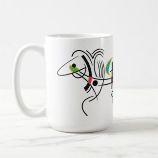 Hund Hund Abstrakt Modern Retro Art Mugg