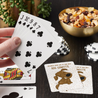 Hund hund Confetti Shedding Casinokort