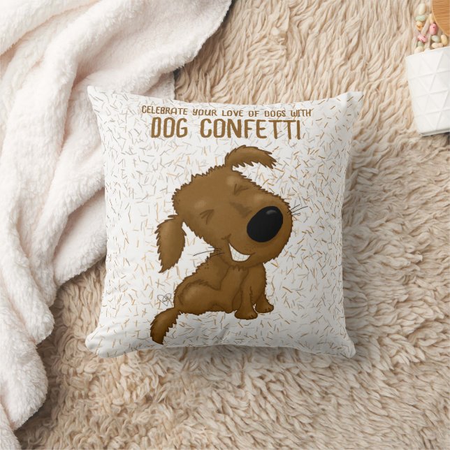Hund hund Confetti Shedding Kudde (Filt)