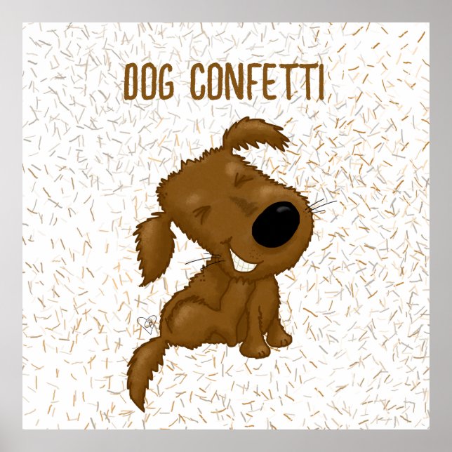 Hund hund Confetti Shedding Poster (Framsidan)
