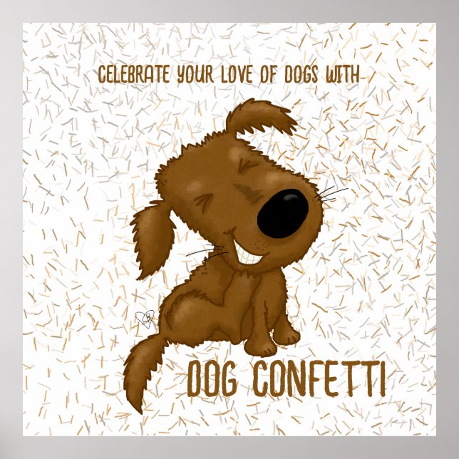 Hund hund Confetti Shedding Poster (Framsidan)