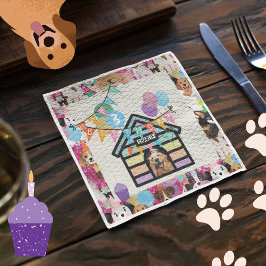 Hund hund för partyware-service för Födelsedagsfes Pappersservett