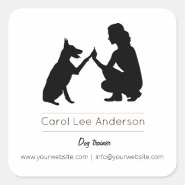 Hund/Hund Fyrkantigt Klistermärke