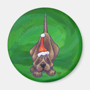 Hund Hund jul på Grönt Magnet