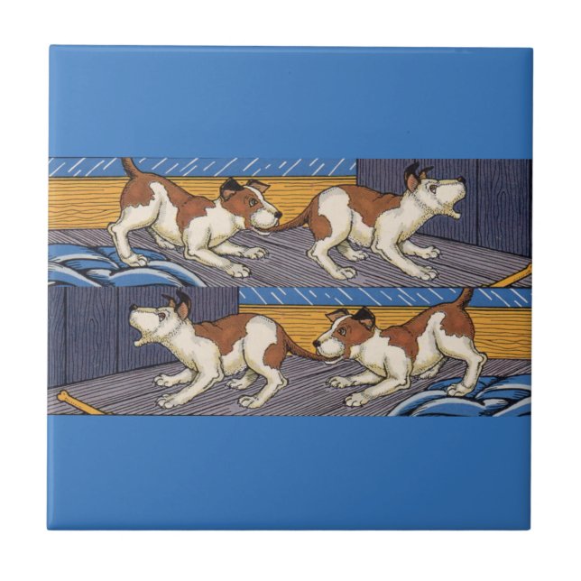 Hund hund kakelplatta (Framsidan)