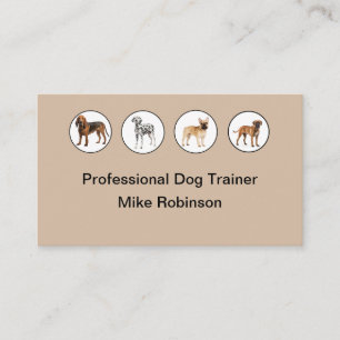 Hund Hund Trainer Modern Affärskort Visitkort