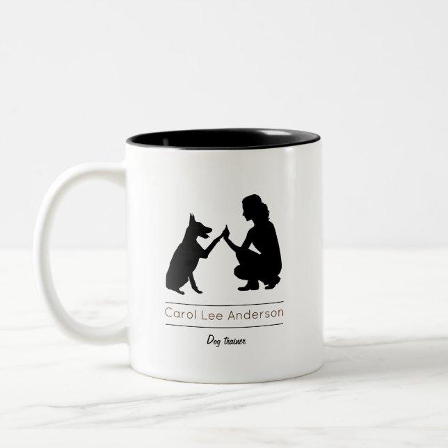 Hund/Hund Två-Tonad Mugg (Vänster)