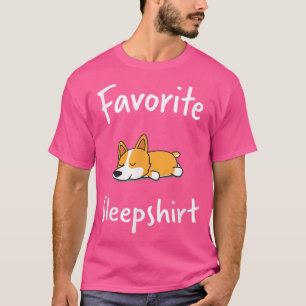 Hund Hundar Corgi Nap Sleeping Pajama Nightgown T Shirt