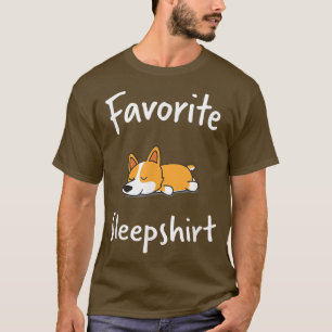 Hund Hundar Corgi Nap Sleeping Pajama Nightgown T Shirt