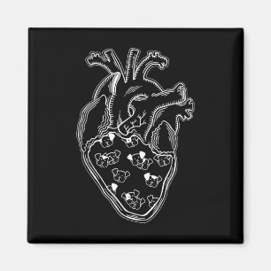 Hund Hundar Heart Anatomy Tattoo Stil Magnet