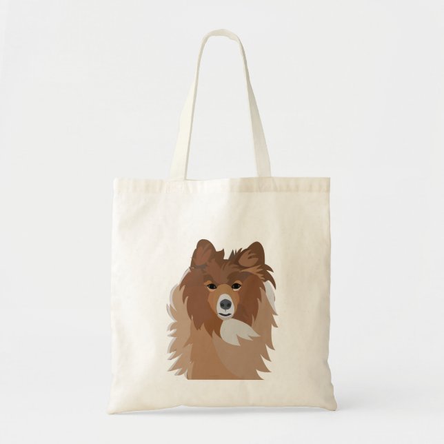 Hund Husdjur Sheltie Hund Tygkasse (Framsidan)