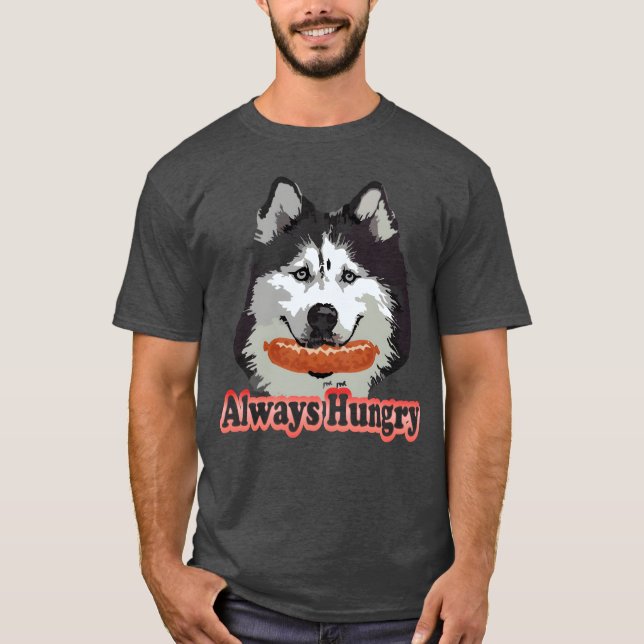 Hund husky-familjpojke t shirt (Framsida)