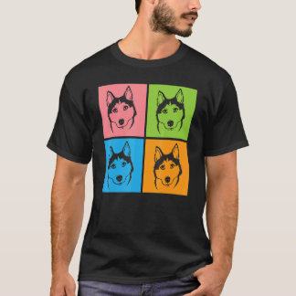 Hund Husky Hund Ansikte T Shirt