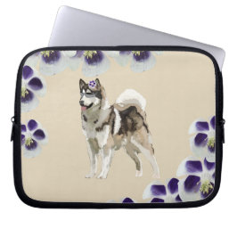 Hund, Husky Hund Art Neoprene Laptop sleeve 10"