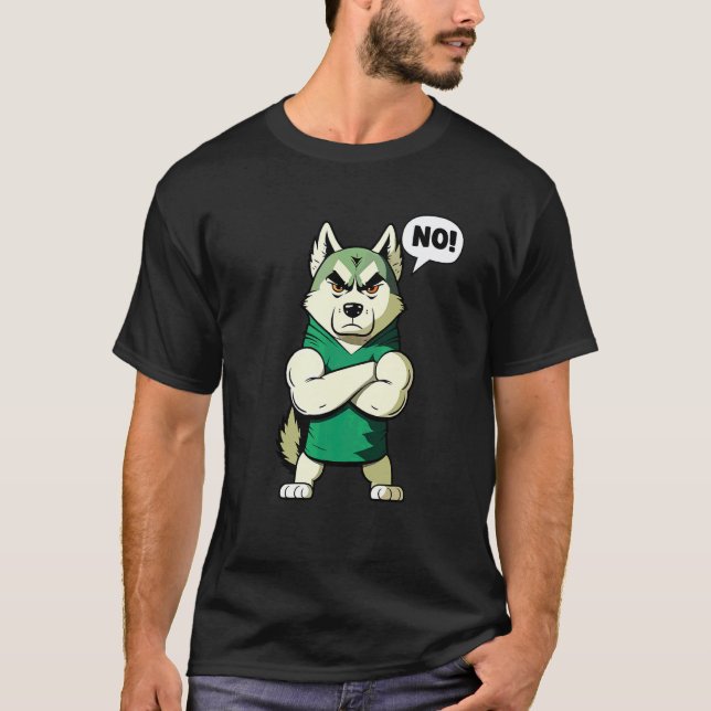 hund Husky  Nej sayer  Nej T Shirt (Framsida)