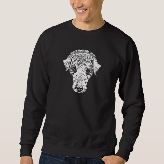 HUND HUVUD LÅNG ÄRMAD TRÖJA (Framsida)