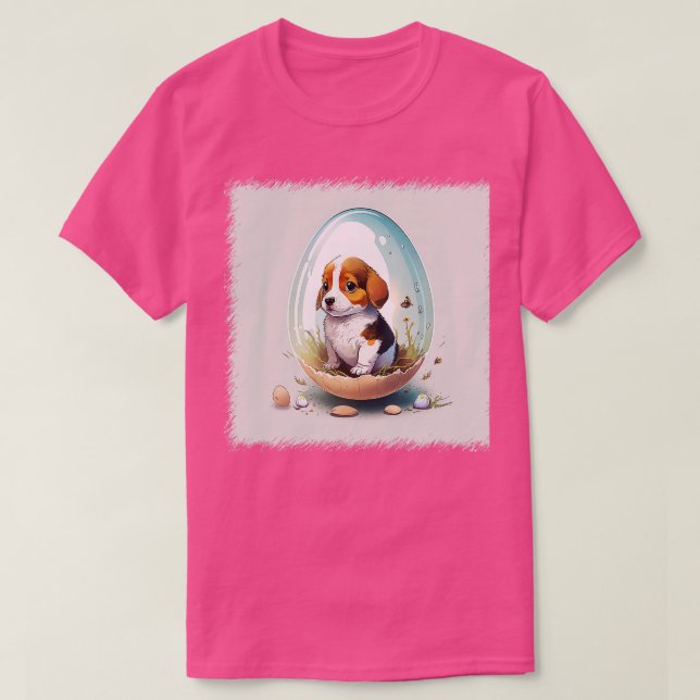 Hund i ägg 163 t shirt (Design framsida)