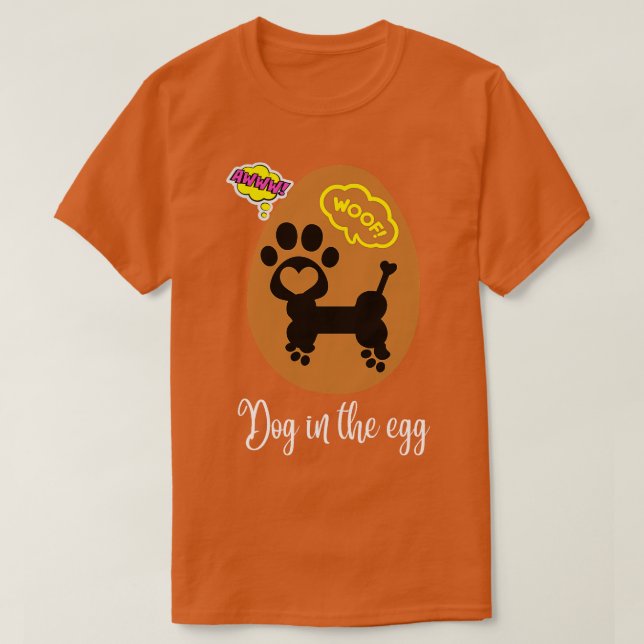 hund i ägg 190 t shirt (Design framsida)