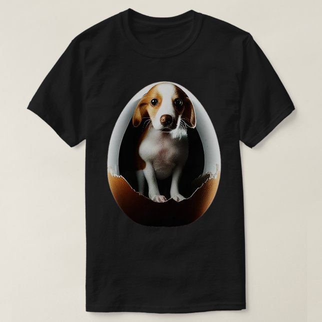 Hund i ägg 27 t shirt (Design framsida)