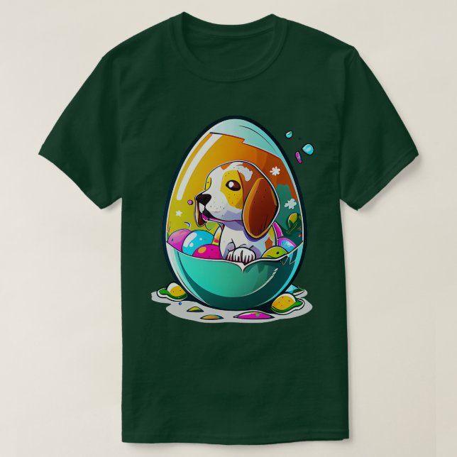 hund i ägg 282 t shirt (Design framsida)