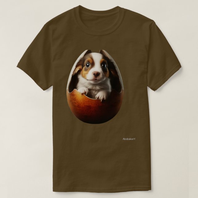 Hund i ägg 298 t shirt (Design framsida)