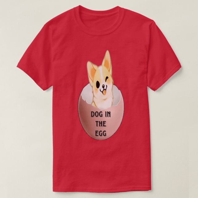 Hund i ägg 48 t shirt (Design framsida)