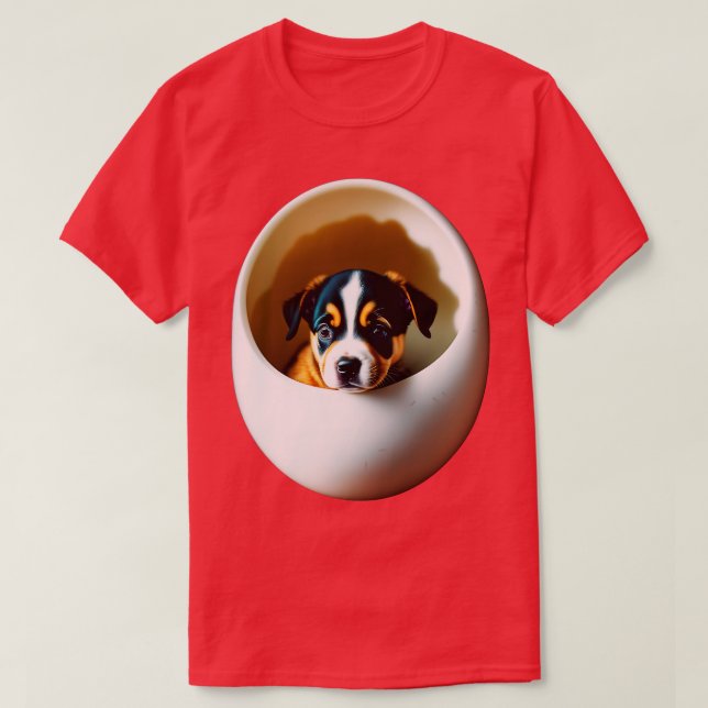 Hund i ägg 97 t shirt (Design framsida)