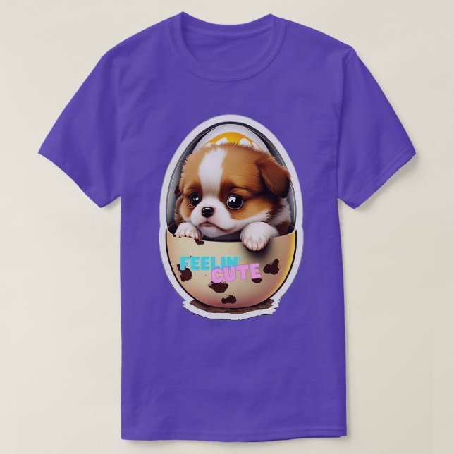 Hund i ägg t shirt (Design framsida)