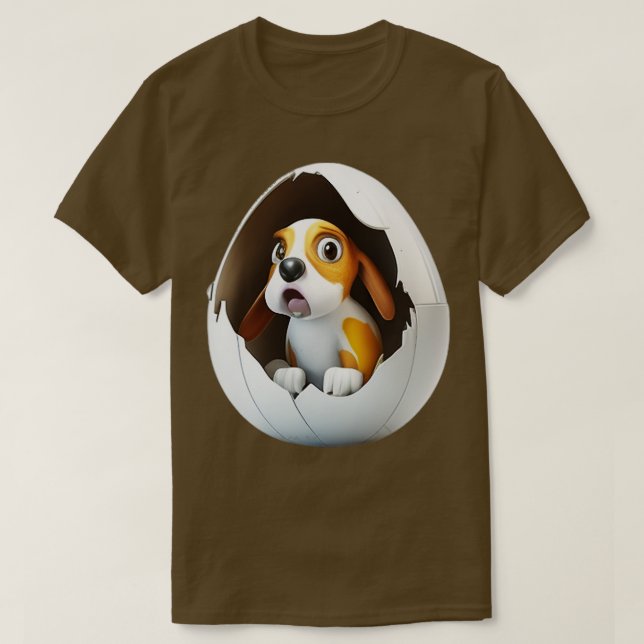Hund i äggbidragspremien t shirt (Design framsida)