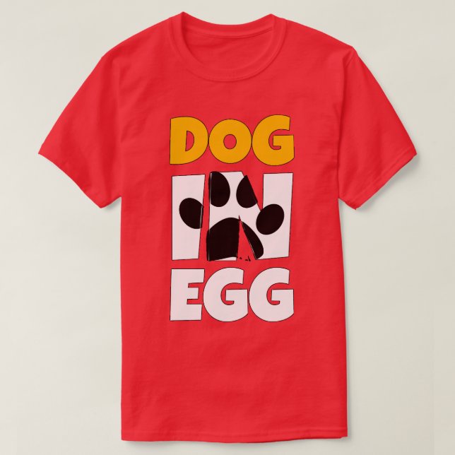 hund i äggvalpar t shirt (Design framsida)
