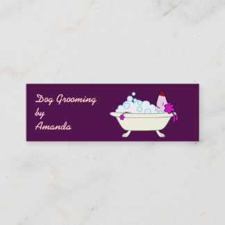 Hund i badkaret - älsklings- Groomer Mini Visitkort