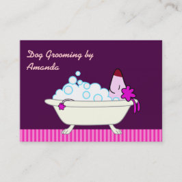 Hund i badkaret - älsklings- Groomer Visitkort