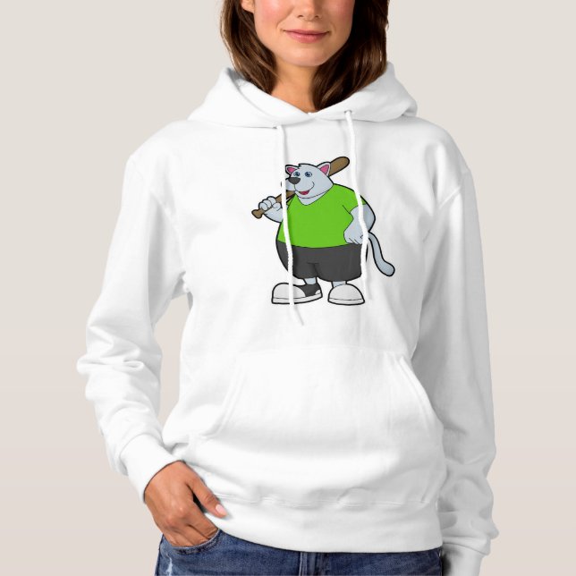 Hund i Baseball med Baseball fladdermus T Shirt (Framsida)