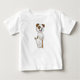 Hund i Baseball med Baseball fladdermus T Shirt