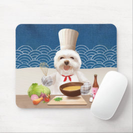 Hund i Chef Hat Cooks Soppa Musmatta